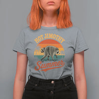 Hot Jimothy Summer Retro Sunset Beach Graphic T Shirt For Women Funny Viral Seattle Raccoon Meme