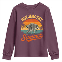 Hot Jimothy Summer Retro Sunset Beach Graphic Youth Sweatshirt Funny Viral Seattle Raccoon Meme
