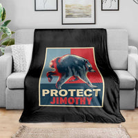 Protect Jimothy Seattle Raccoon Supporter Throw Blanket Hope Style Poster Parody Graphic
