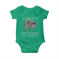 Jimothy For President 2028 Parody Baby Onesie Funny Viral Seattle Raccoon Lover