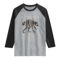 Jimothy For President 2028 Parody Raglan Shirt Funny Viral Seattle Raccoon Lover