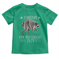 Jimothy For President 2028 Parody Toddler T Shirt Funny Viral Seattle Raccoon Lover