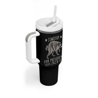 Jimothy For President 2028 Parody Tumbler With Handle Funny Viral Seattle Raccoon Lover