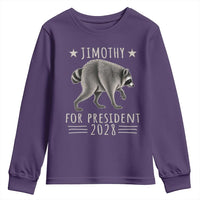 Jimothy For President 2028 Parody Youth Sweatshirt Funny Viral Seattle Raccoon Lover