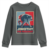 Jimothy For President Parody Youth Sweatshirt Hope Style Viral Seattle Raccoon Graphic