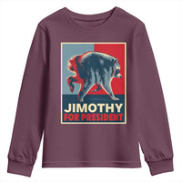 Jimothy For President Parody Youth Sweatshirt Hope Style Viral Seattle Raccoon Graphic
