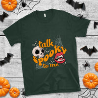 Spooky Halloween T Shirt Talk Spooky To Me Skull Vampire Mouth - Wonder Print Shop