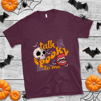 Spooky Halloween T Shirt Talk Spooky To Me Skull Vampire Mouth - Wonder Print Shop