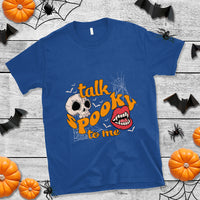 Spooky Halloween T Shirt Talk Spooky To Me Skull Vampire Mouth - Wonder Print Shop