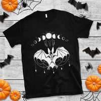 Halloween Bat T Shirt Stay Spooky Witchy Celestial Dark Academia - Wonder Print Shop