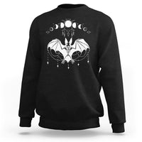 Halloween Bat Sweatshirt Stay Spooky Witchy Celestial Dark Academia - Wonder Print Shop