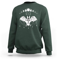 Halloween Bat Sweatshirt Stay Spooky Witchy Celestial Dark Academia - Wonder Print Shop