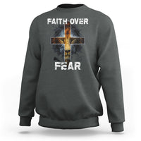 Christian Sweatshirt Faith Over Fear - Wonder Print Shop