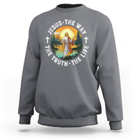 Jesus Sweatshirt The Way The Truth The Life - Wonder Print Shop
