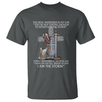 Christian Faith T Shirt The Devil Whispered I Whispered Back I Am The Storm - Wonder Print Shop