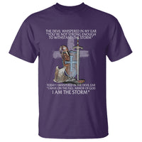 Christian Faith T Shirt The Devil Whispered I Whispered Back I Am The Storm - Wonder Print Shop