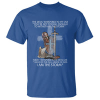 Christian Faith T Shirt The Devil Whispered I Whispered Back I Am The Storm - Wonder Print Shop