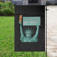In Sandwich Guy We Trust Garden Flag Funny Liberty with Baguette Parody Graphic Political Satire - Wonder Print Shop