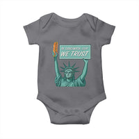 In Sandwich Guy We Trust Baby Onesie Funny Liberty with Baguette Parody Graphic Political Satire - Wonder Print Shop