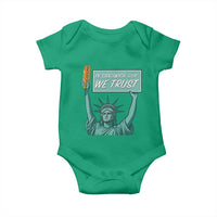 In Sandwich Guy We Trust Baby Onesie Funny Liberty with Baguette Parody Graphic Political Satire - Wonder Print Shop