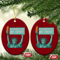 In Sandwich Guy We Trust Ceramic Ornament Funny Liberty with Baguette Parody Graphic Political Satire - Wonder Print Shop