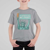 In Sandwich Guy We Trust T Shirt For Kid Funny Liberty with Baguette Parody Graphic Political Satire - Wonder Print Shop