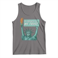 In Sandwich Guy We Trust Tank Top Funny Liberty with Baguette Parody Graphic Political Satire - Wonder Print Shop