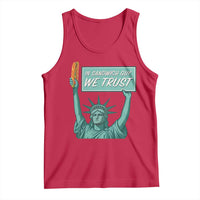 In Sandwich Guy We Trust Tank Top Funny Liberty with Baguette Parody Graphic Political Satire - Wonder Print Shop
