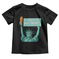 In Sandwich Guy We Trust Toddler T Shirt Funny Liberty with Baguette Parody Graphic Political Satire - Wonder Print Shop