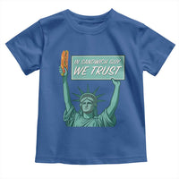 In Sandwich Guy We Trust Toddler T Shirt Funny Liberty with Baguette Parody Graphic Political Satire - Wonder Print Shop