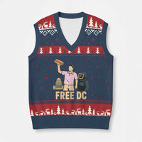 Free DC Sandwich Guy V-Neck Knit Sweater Vest Washington DC Pride Political Satire - Wonder Print Shop