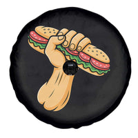 Sandwich Power Fist Spare Tire Cover Sarcastic Food Revolution Political Satire - Wonder Print Shop
