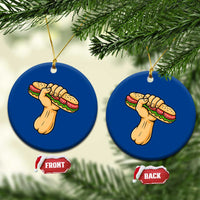 Sandwich Power Fist Ceramic Ornament Sarcastic Food Revolution Political Satire - Wonder Print Shop