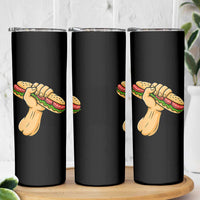 Sandwich Power Fist Skinny Tumbler Sarcastic Food Revolution Political Satire - Wonder Print Shop