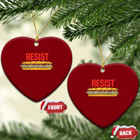 Resist Sandwich Ceramic Ornament Sarcastic Food Revolution Political Satire - Wonder Print Shop