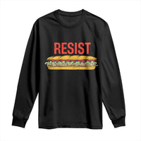 Sandwich Power Fist Long Sleeve Shirt Sarcastic Food Revolution Political Satire - Wonder Print Shop