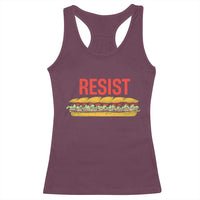 Sandwich Power Fist Racerback Tank Top Sarcastic Food Revolution Political Satire - Wonder Print Shop
