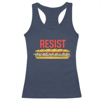 Sandwich Power Fist Racerback Tank Top Sarcastic Food Revolution Political Satire - Wonder Print Shop
