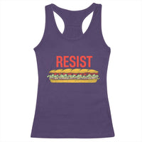 Sandwich Power Fist Racerback Tank Top Sarcastic Food Revolution Political Satire - Wonder Print Shop