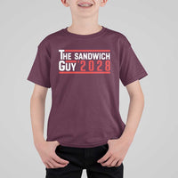 The Sandwich Guy for President 2028 T Shirt For Kid Funny Patriotic Campaign Parody - Wonder Print Shop