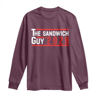 The Sandwich Guy for President 2028 Long Sleeve Shirt Funny Patriotic Campaign Parody - Wonder Print Shop