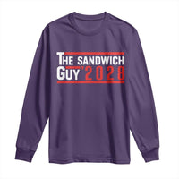 The Sandwich Guy for President 2028 Long Sleeve Shirt Funny Patriotic Campaign Parody - Wonder Print Shop