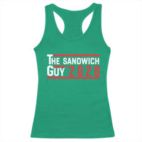 The Sandwich Guy for President 2028 Racerback Tank Top Funny Patriotic Campaign Parody - Wonder Print Shop