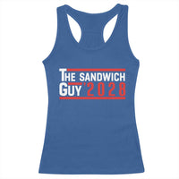 The Sandwich Guy for President 2028 Racerback Tank Top Funny Patriotic Campaign Parody - Wonder Print Shop