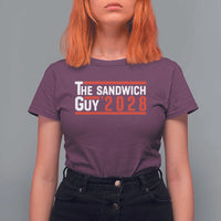 The Sandwich Guy for President 2028 T Shirt For Women Funny Patriotic Campaign Parody - Wonder Print Shop