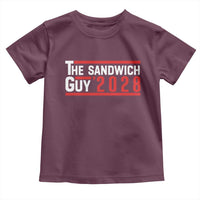 The Sandwich Guy for President 2028 Toddler T Shirt Funny Patriotic Campaign Parody - Wonder Print Shop