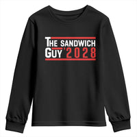 The Sandwich Guy for President 2028 Youth Sweatshirt Funny Patriotic Campaign Parody - Wonder Print Shop