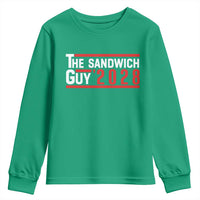 The Sandwich Guy for President 2028 Youth Sweatshirt Funny Patriotic Campaign Parody - Wonder Print Shop