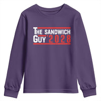 The Sandwich Guy for President 2028 Youth Sweatshirt Funny Patriotic Campaign Parody - Wonder Print Shop
