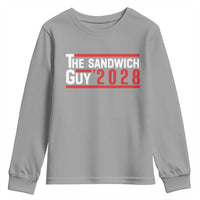 The Sandwich Guy for President 2028 Youth Sweatshirt Funny Patriotic Campaign Parody - Wonder Print Shop